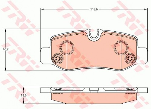 Brake pad set TRW