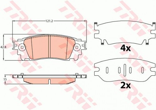 Brake pad set TRW