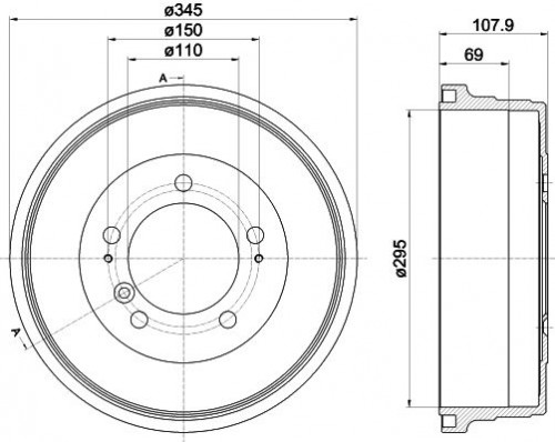 Brake drum TEXTAR