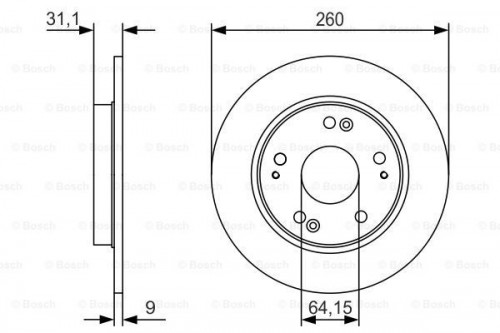 Brake disc BOSCH