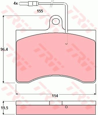 Brake pad set TRW