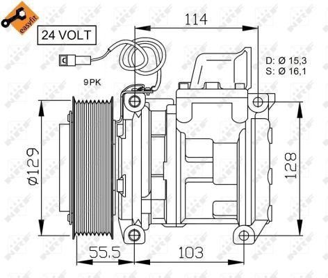 Compressor, air conditioning NRF