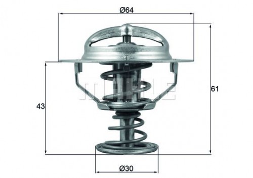 Thermostat, coolant MAHLE