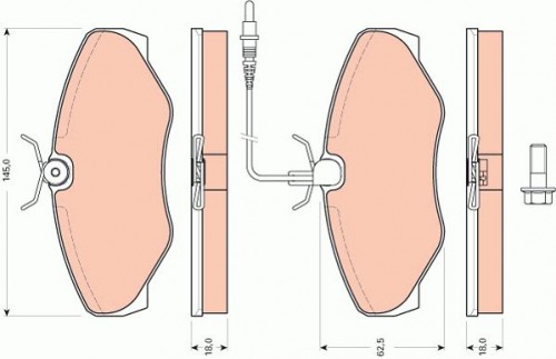 Brake pad set TRW