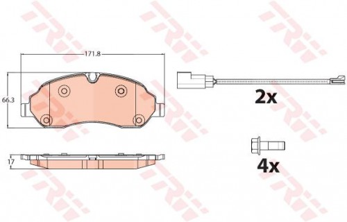 Brake pad set TRW