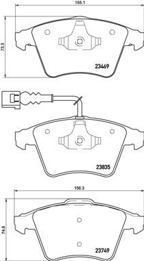 Brake pad set BREMBO