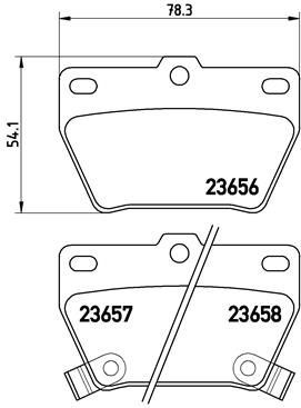 Brake pad set BREMBO