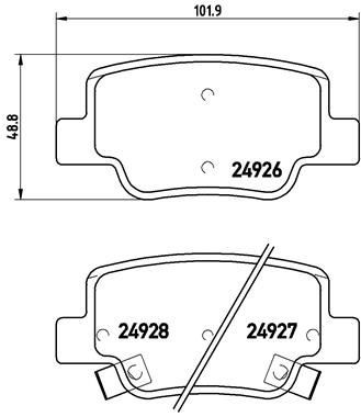 Brake pad set BREMBO