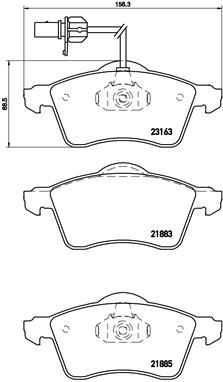 Brake pad set BREMBO