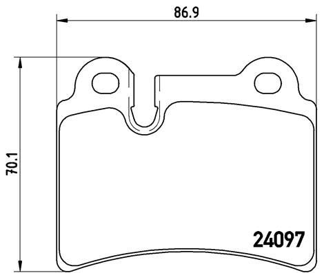 Brake pad set BREMBO