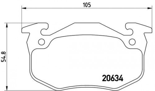 Brake pad set BREMBO