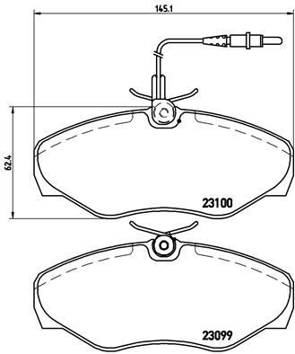 Brake pad set BREMBO