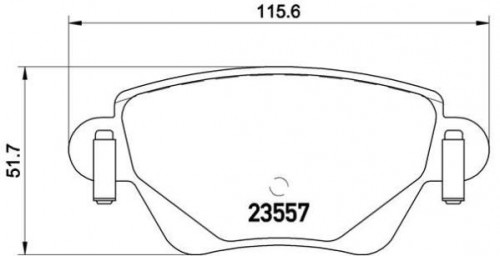 Brake pad set BREMBO