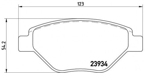 Brake pad set BREMBO