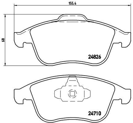 Brake pad set BREMBO