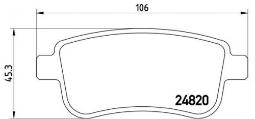 Brake pad set BREMBO