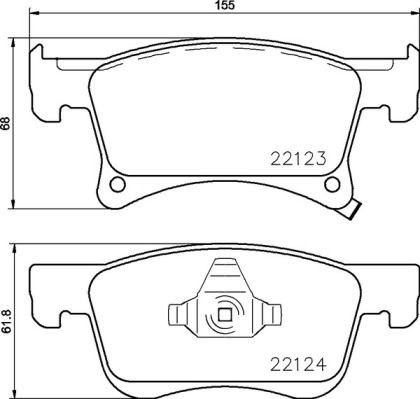 Brake pad set BREMBO