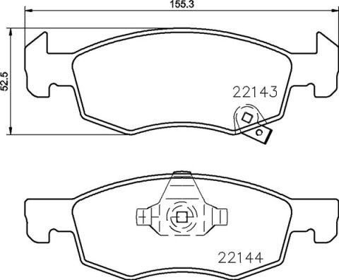 Brake pad set BREMBO