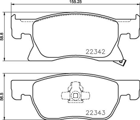 Brake pad set BREMBO