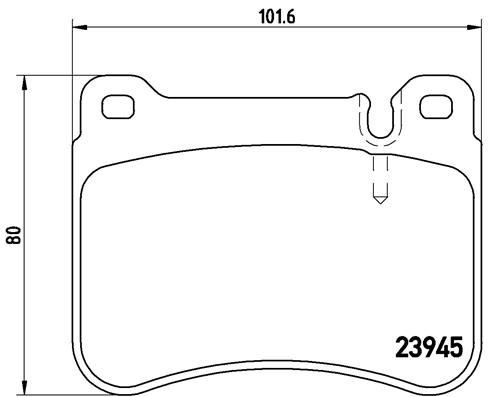 Brake pad set BREMBO