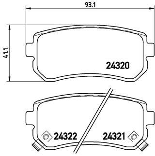 Brake pad set BREMBO