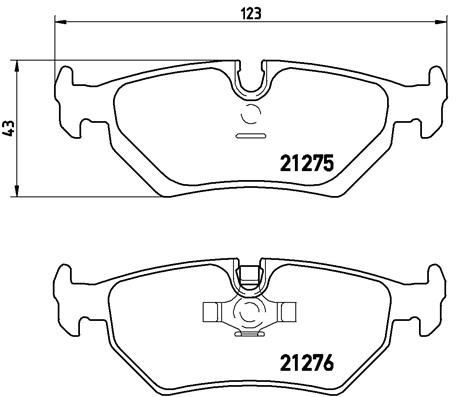 Brake pad set BREMBO