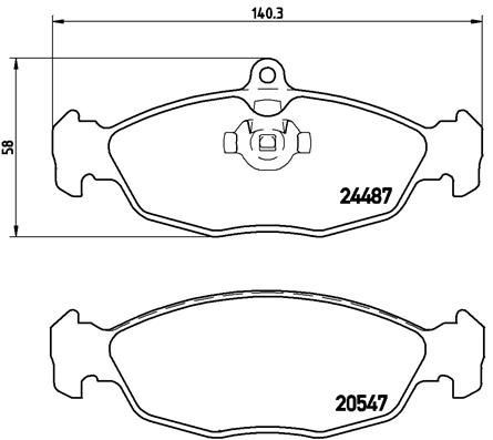 Brake pad set BREMBO