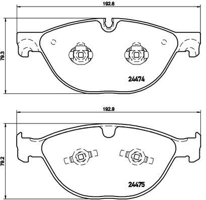 Brake pad set BREMBO