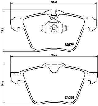 Brake pad set BREMBO