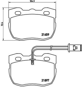 Brake pad set BREMBO