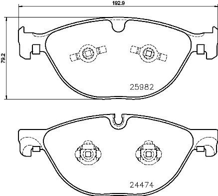 Brake pad set BREMBO