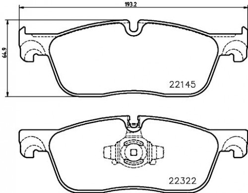 Brake pad set BREMBO