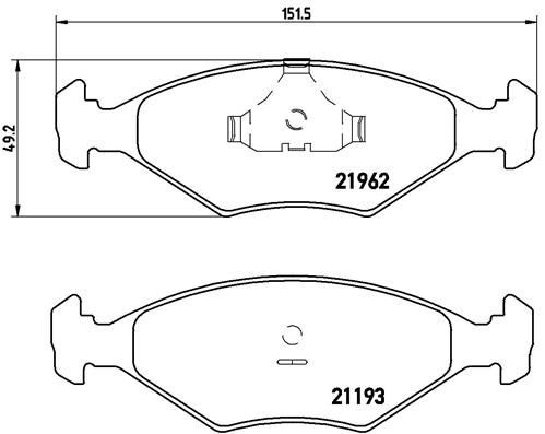 Brake pad set BREMBO