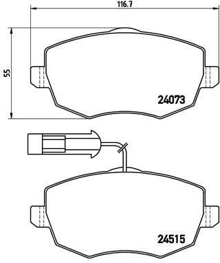 Brake pad set BREMBO