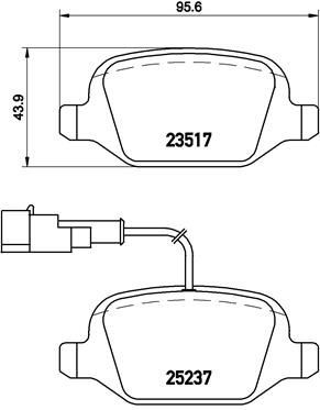 Brake pad set BREMBO