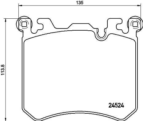 Brake pad set BREMBO