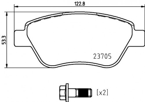 Brake pad set BREMBO