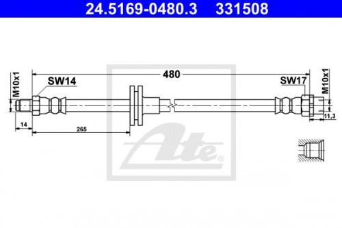 Brake hose ATE