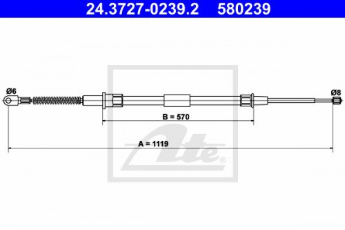 Handbrake cable ATE