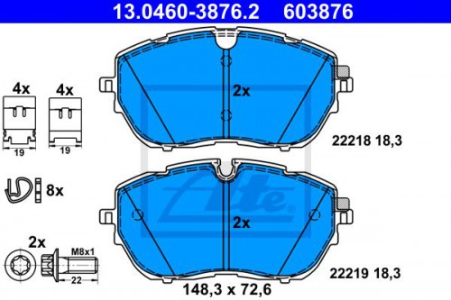 Brake pad set ATE