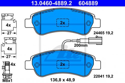 Brake pad set ATE