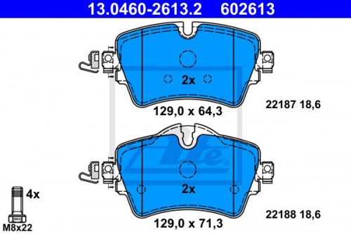 Brake pad set ATE