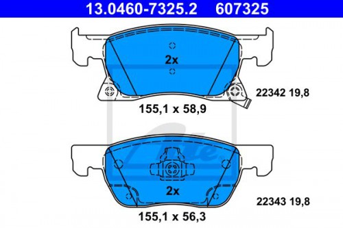 Brake pad set ATE