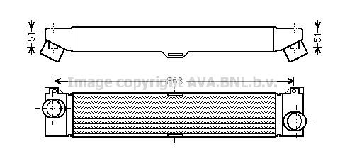Intercooler, charge air cooler AVA QUALITY COOLING