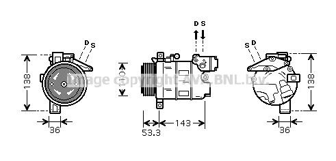 Compressor, air conditioning AVA QUALITY COOLING