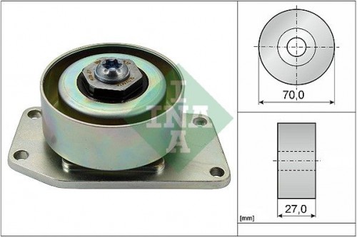 Tensioner pulley, poly V-belt INA