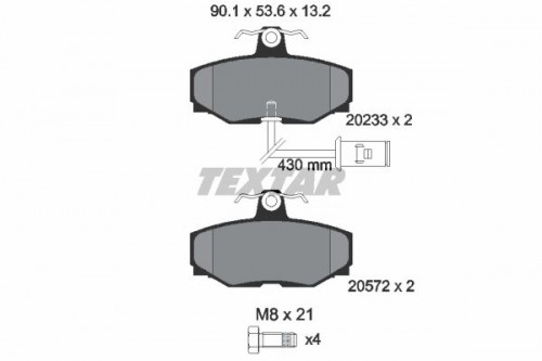 Brake pad set TEXTAR