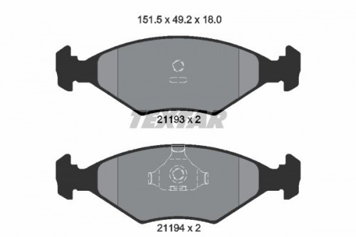 Brake pad set TEXTAR