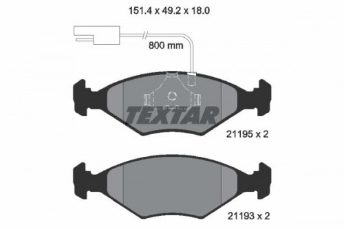 Brake pad set TEXTAR