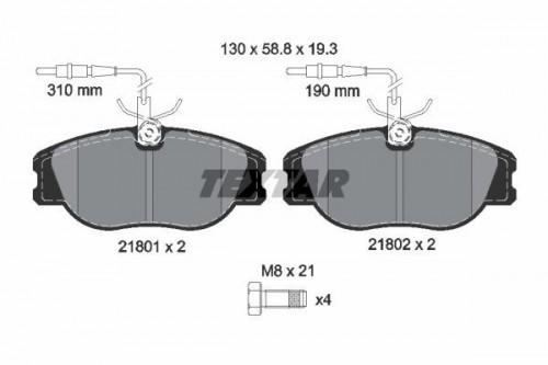 Brake pad set TEXTAR